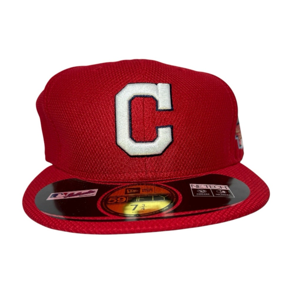 Cleveland Guardians New Era 59Fifty Fitted Hat Cap MLB Size 7 3/4 Red "C" Logo